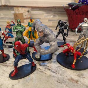 Lot of 9 Disney Store Marvel Avengers Figurines Set PVC Figures